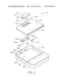 BATTERY COVER LATCHING MECHANISM FOR PORTABLE ELECTRONIC DEVICE diagram and image