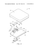 BATTERY COVER LATCHING MECHANISM FOR PORTABLE ELECTRONIC DEVICE diagram and image