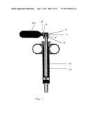 Self-contained power-assisted syringe diagram and image