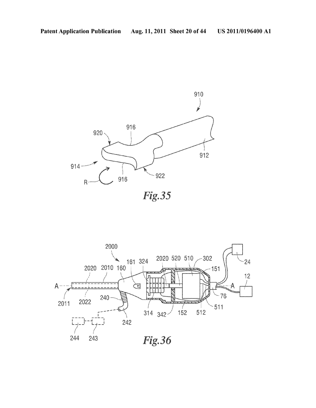 ROTATABLE CUTTING IMPLEMENT ARRANGEMENTS FOR ULTRASONIC SURGICAL     INSTRUMENTS - diagram, schematic, and image 21