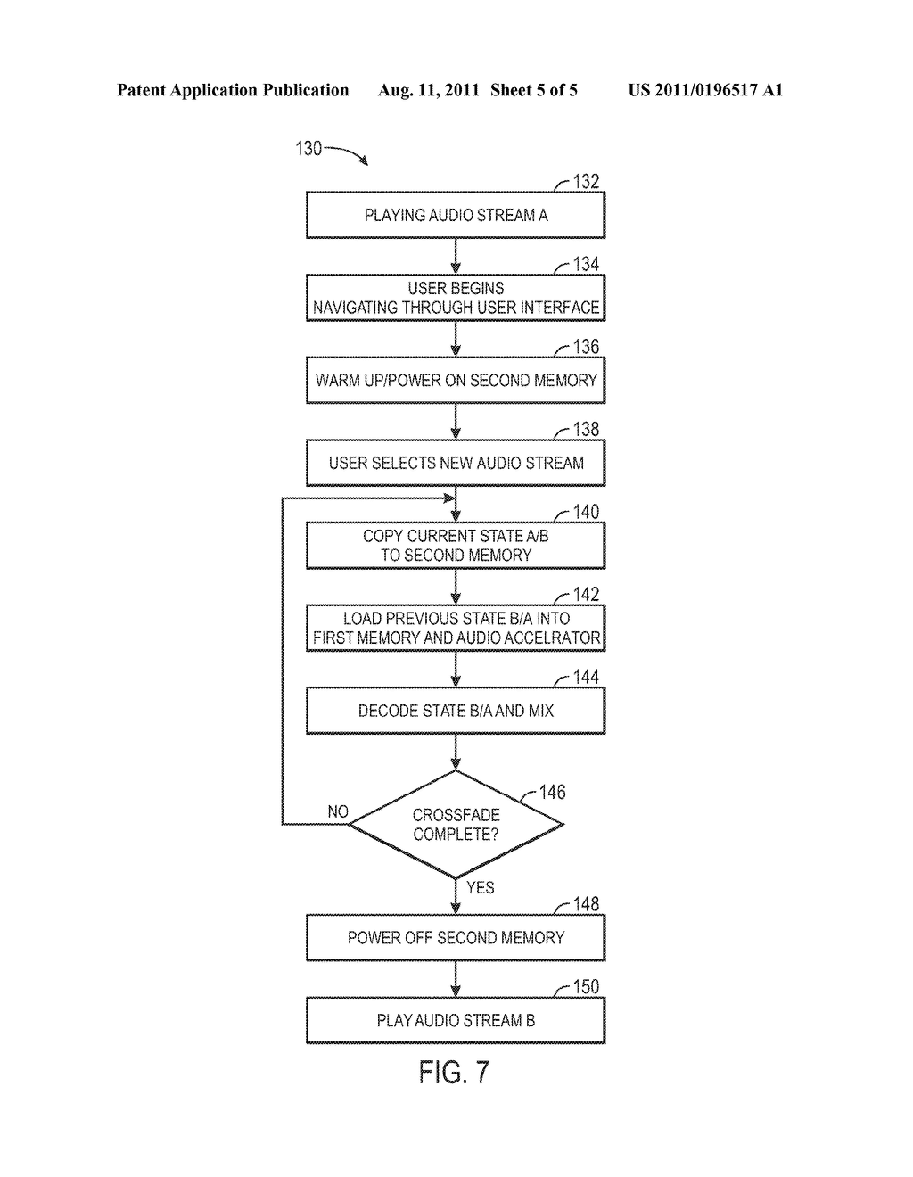 System and Method for Performing Audio Processing Operations by Storing     Information Within Multiple Memories - diagram, schematic, and image 06