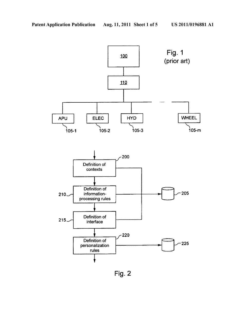 METHOD AND DEVICE FOR MANAGING INFORMATION IN AN AIRCRAFT - diagram, schematic, and image 02