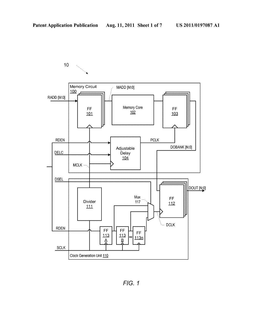 MEMORY DEVICE INCLUDING A MEMORY BLOCK HAVING A FIXED LATENCY DATA OUTPUT - diagram, schematic, and image 02