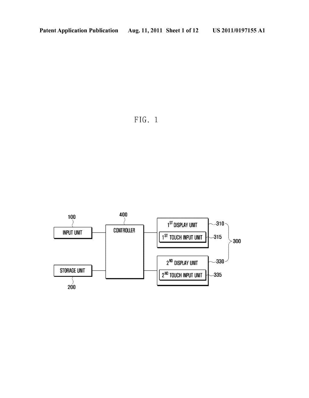 MOBILE DEVICE WITH DUAL DISPLAY UNITS AND METHOD FOR PROVIDING A CLIPBOARD     FUNCTION USING THE DUAL DISPLAY UNITS - diagram, schematic, and image 02