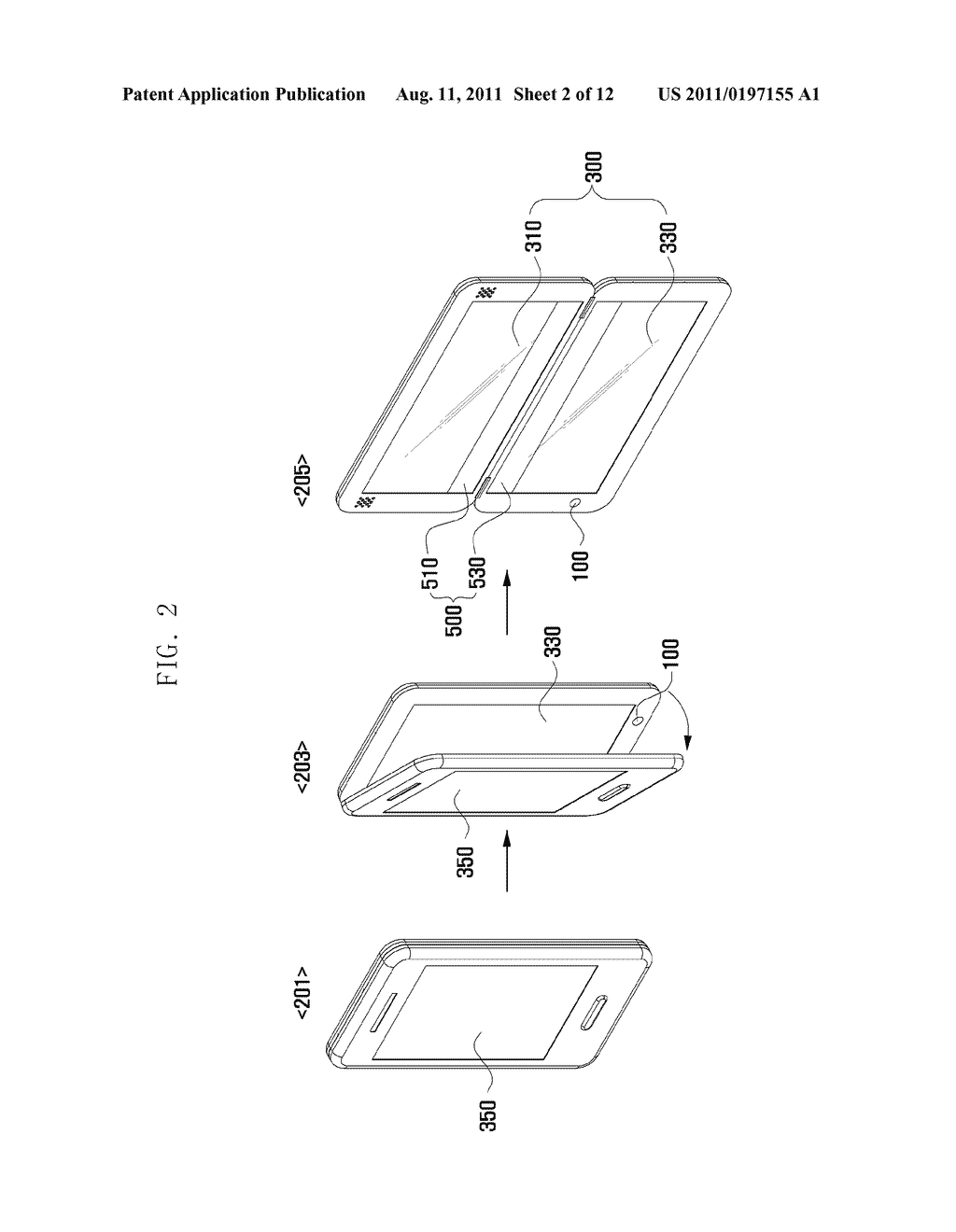 MOBILE DEVICE WITH DUAL DISPLAY UNITS AND METHOD FOR PROVIDING A CLIPBOARD     FUNCTION USING THE DUAL DISPLAY UNITS - diagram, schematic, and image 03