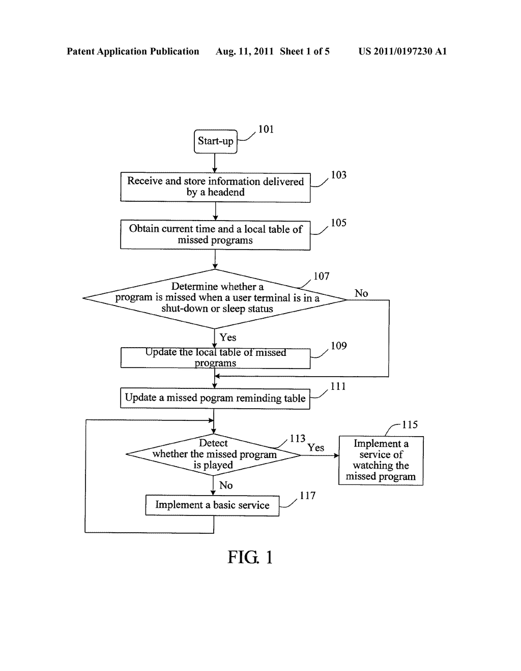 METHOD FOR WATCHING MISSED TELEVISION PROGRAMS AND USER TERMINAL - diagram, schematic, and image 02