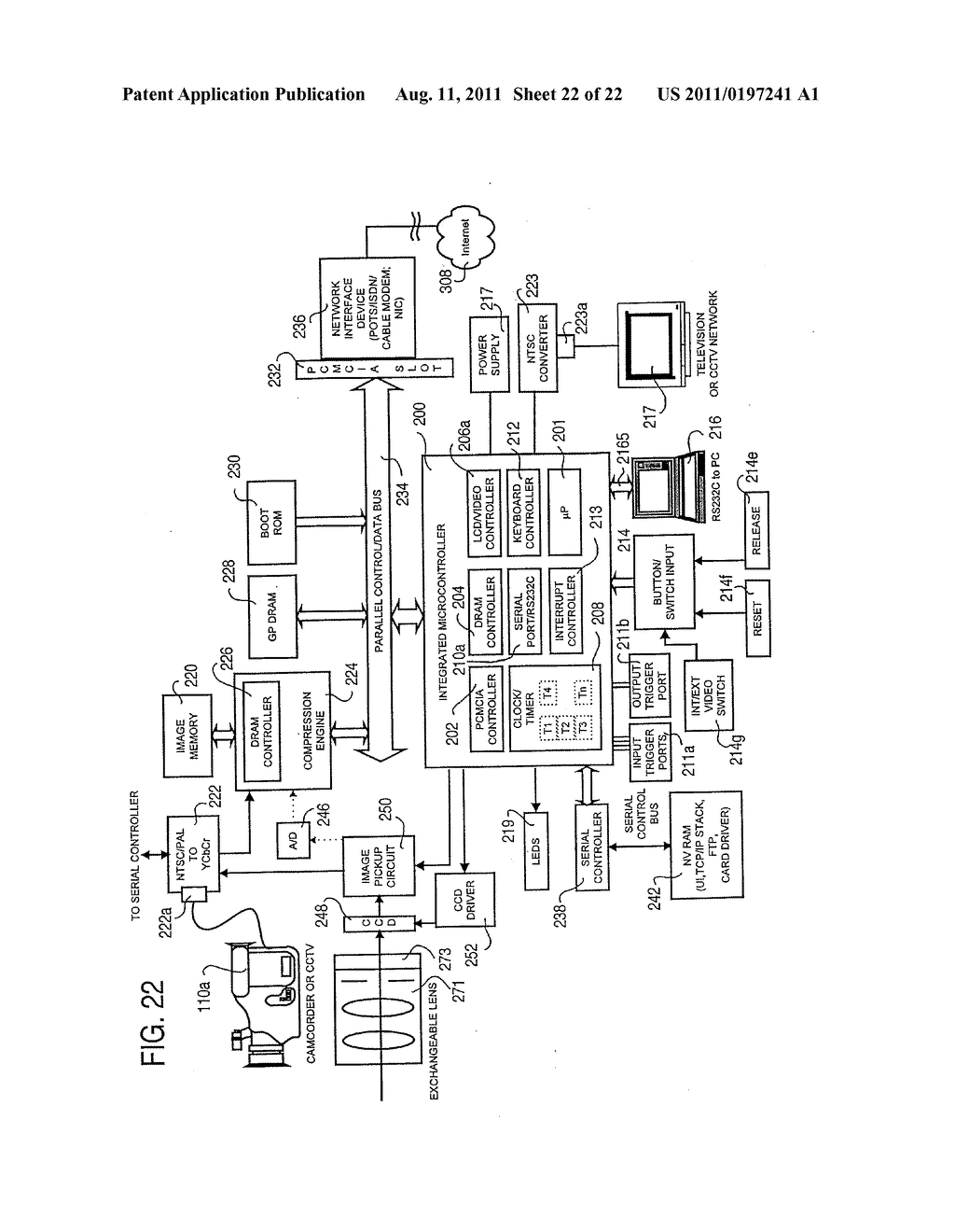 DEVICE FOR SENDING IMAGE DATA FROM CAMERA TO CCTV NETWORK - diagram, schematic, and image 23