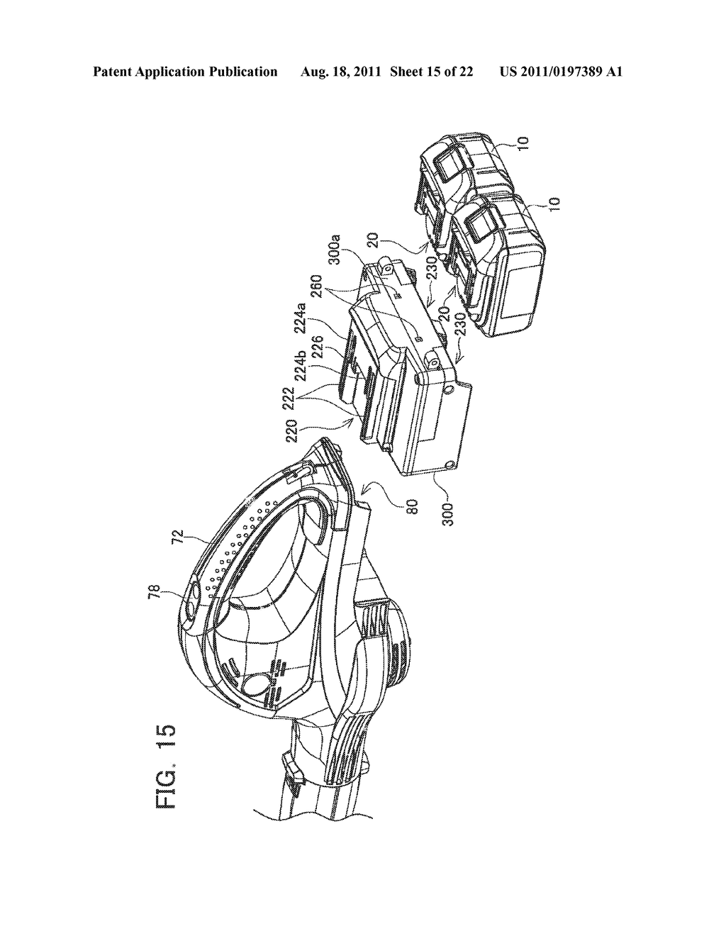 ELECTRIC TOOL POWERED BY A PLURALITY OF BATTERY PACKS AND ADAPTER THEREFOR - diagram, schematic, and image 16