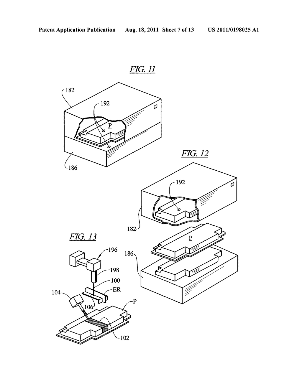 METHOD FOR MAKING THREE-DIMENSIONAL PREFORMS WITH CUT FIBERS USING     ELECTROLUMINESCENT DEVICES - diagram, schematic, and image 08