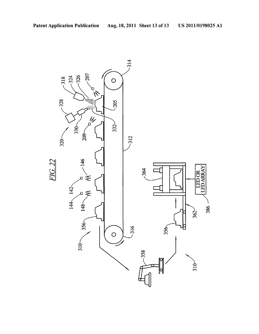 METHOD FOR MAKING THREE-DIMENSIONAL PREFORMS WITH CUT FIBERS USING     ELECTROLUMINESCENT DEVICES - diagram, schematic, and image 14