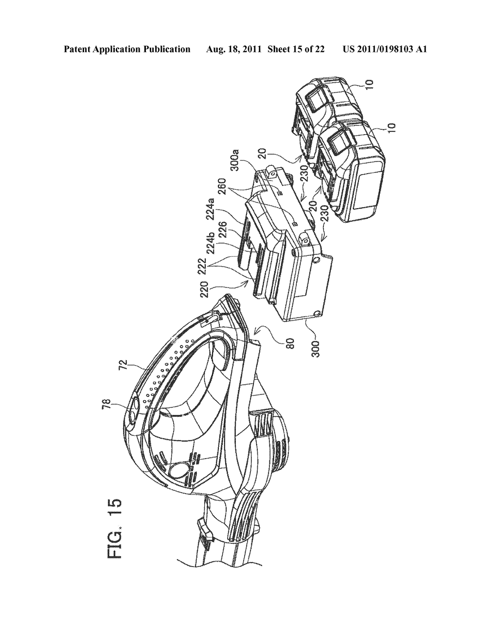 ELECTRIC TOOL POWERED BY A PLURALITY OF BATTERY PACKS AND ADAPTER THEREFOR - diagram, schematic, and image 16