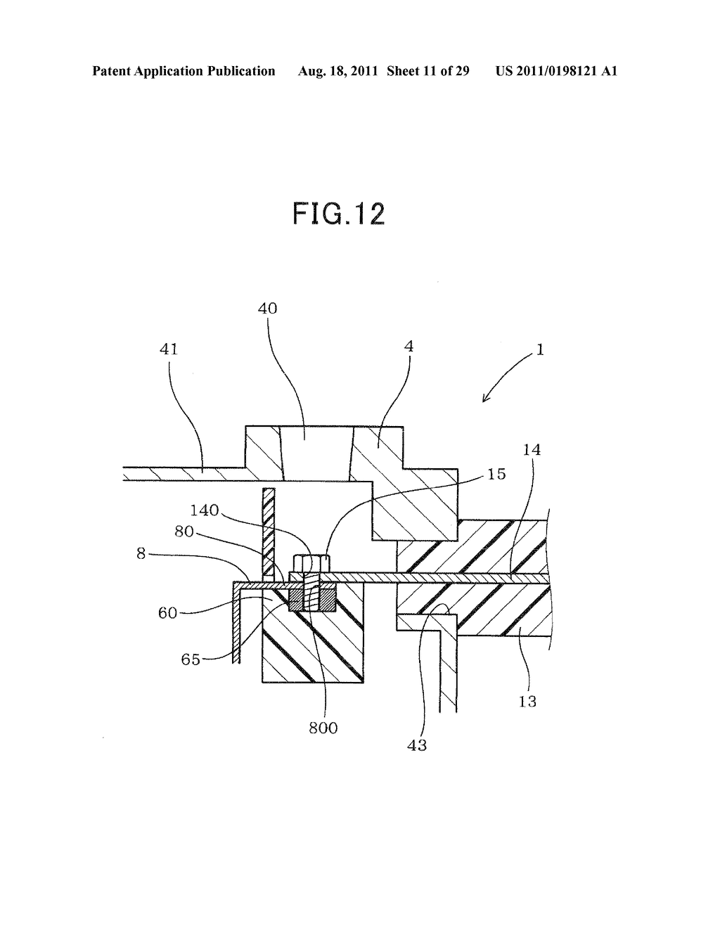 ASSEMBLY OF CASE AND ELECTRONIC COMPONENTS AND COMBINATION OF THE ASSEMBLY     AND EXTERNAL CONNECTORS - diagram, schematic, and image 12