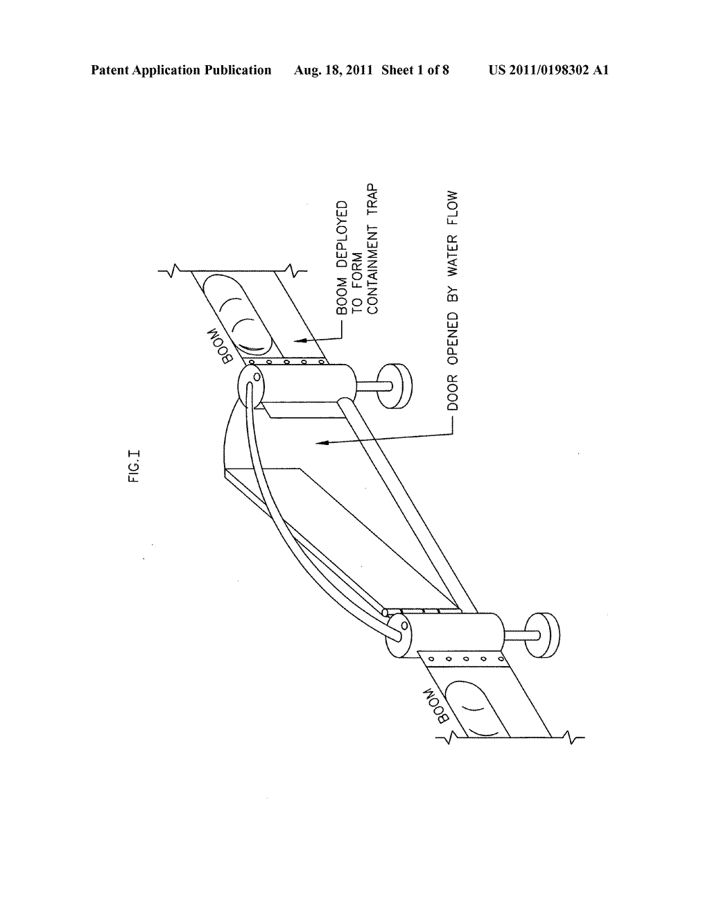 Floating marine debris trap - diagram, schematic, and image 02