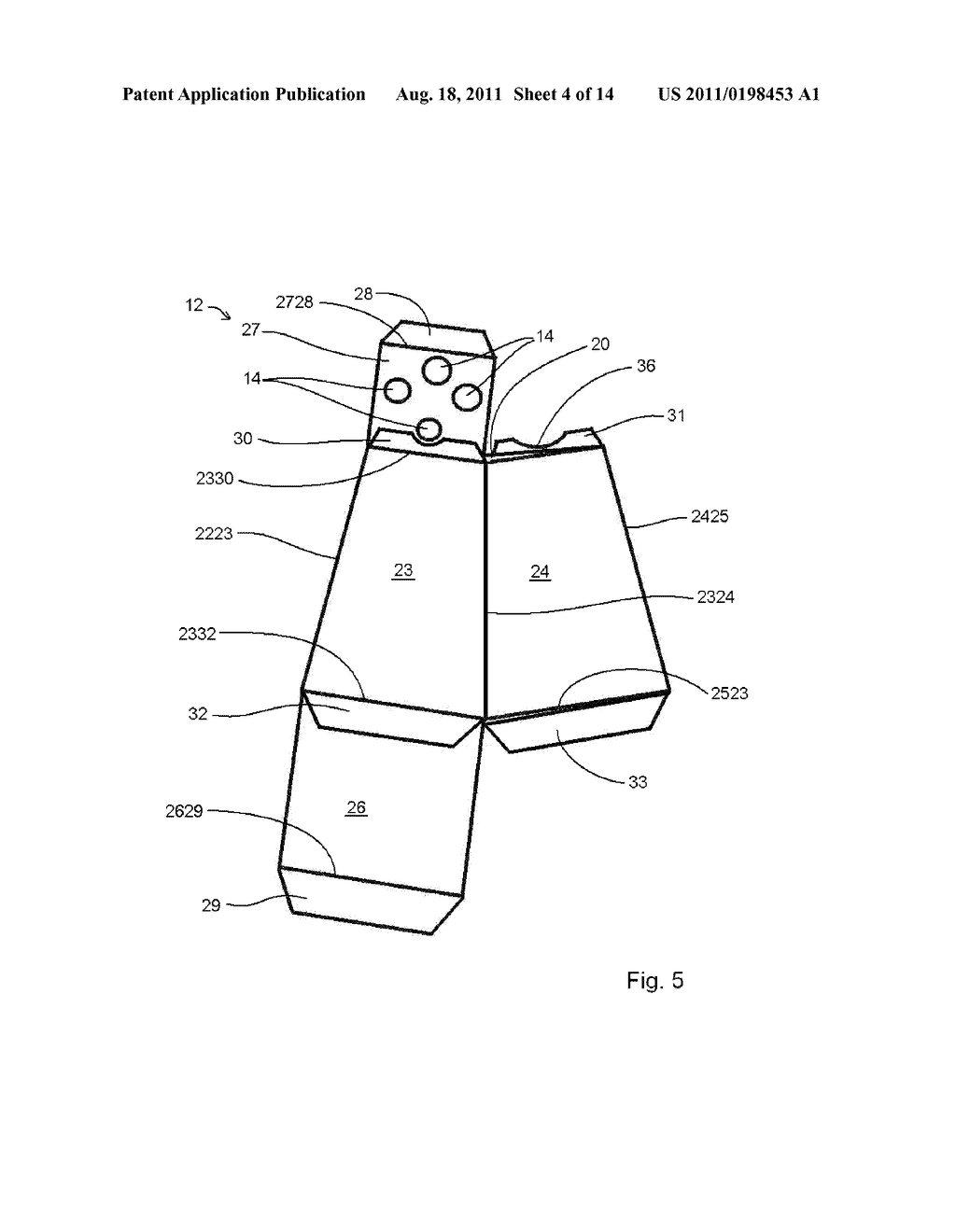 COLLAPSIBLE DISPOSABLE TOOTHBRUSH HOLDER AND BLANK THEREFOR - diagram, schematic, and image 05