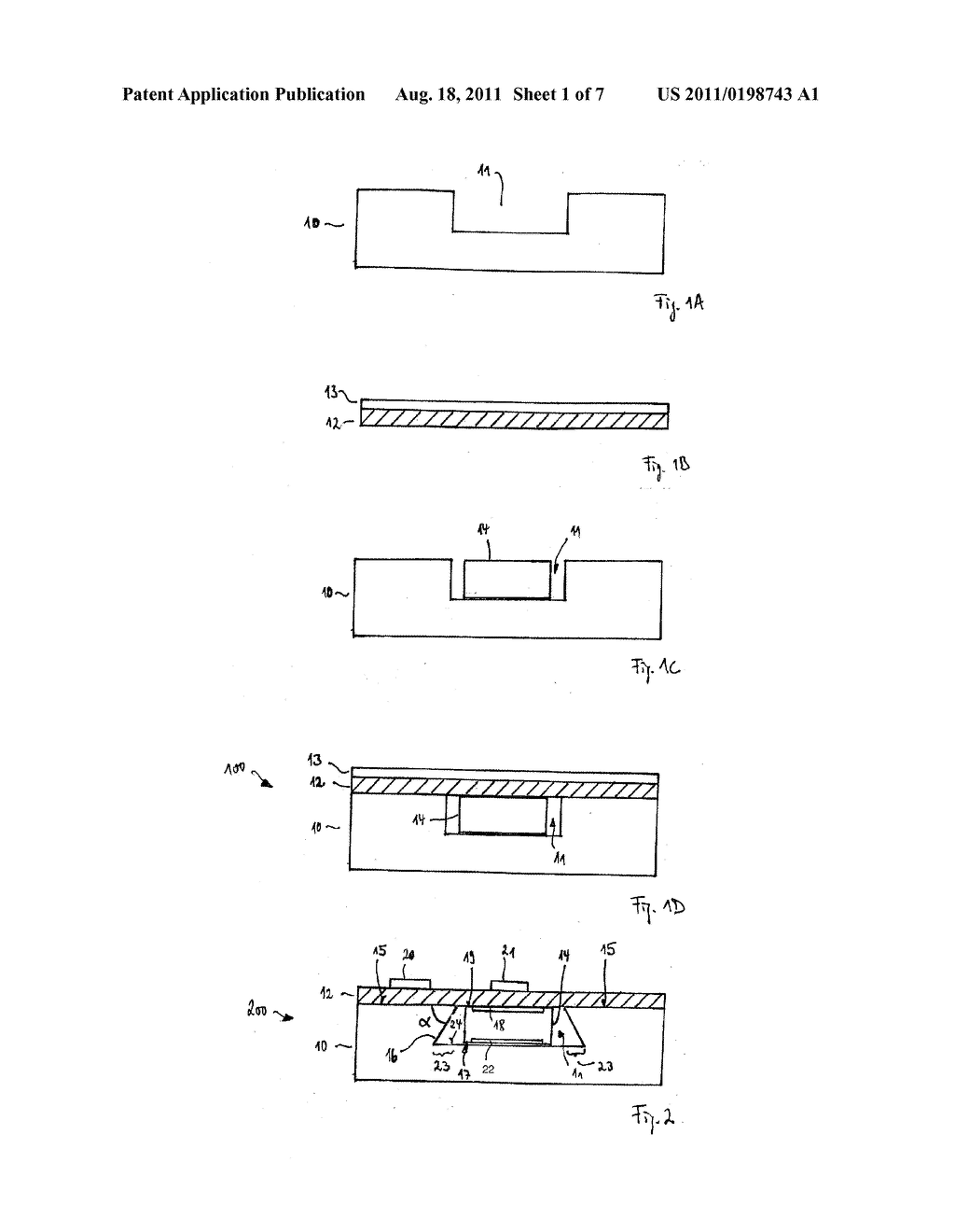 Method of Manufacturing a Semiconductor Device with a Carrier Having a     Cavity and Semiconductor Device - diagram, schematic, and image 02