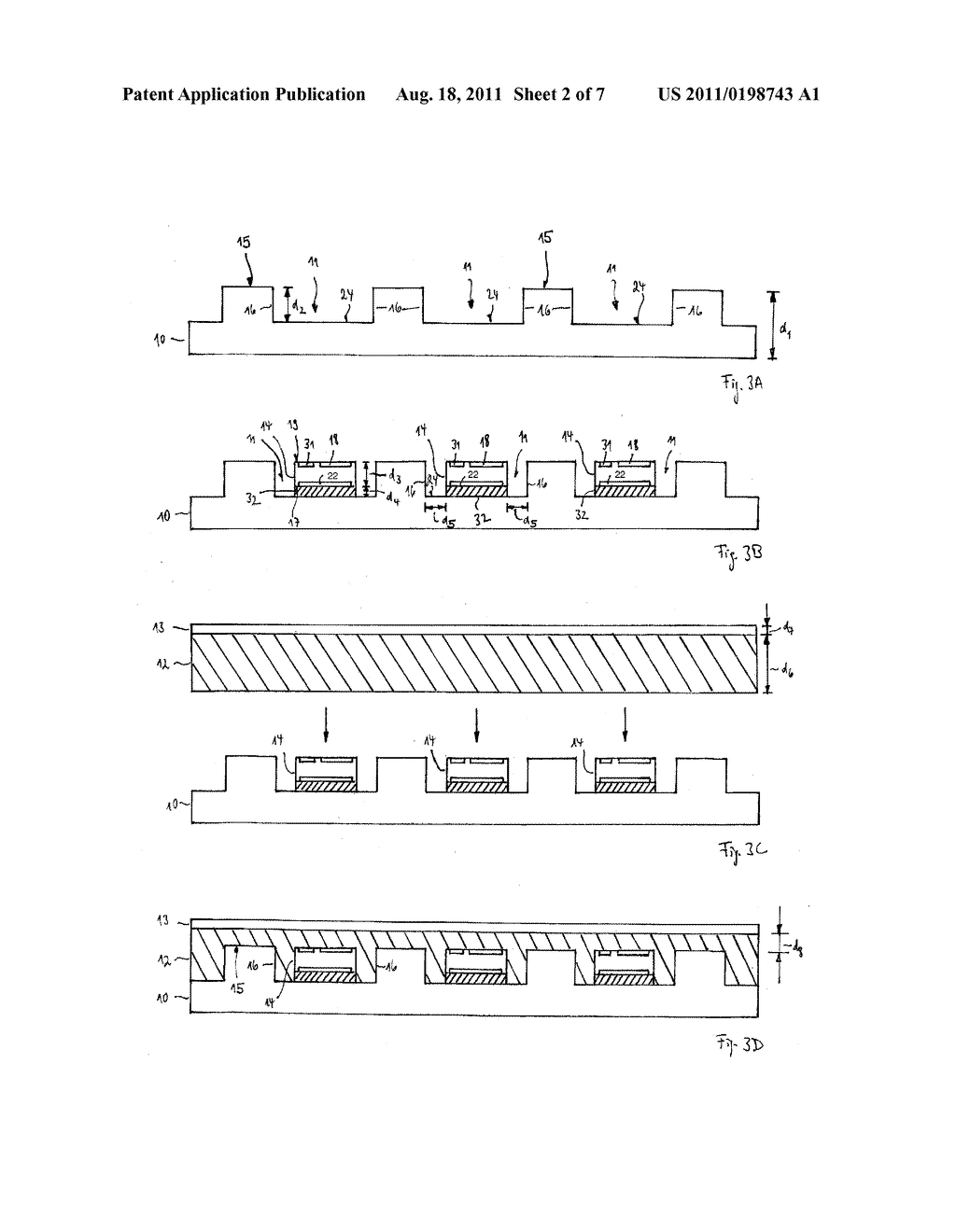 Method of Manufacturing a Semiconductor Device with a Carrier Having a     Cavity and Semiconductor Device - diagram, schematic, and image 03