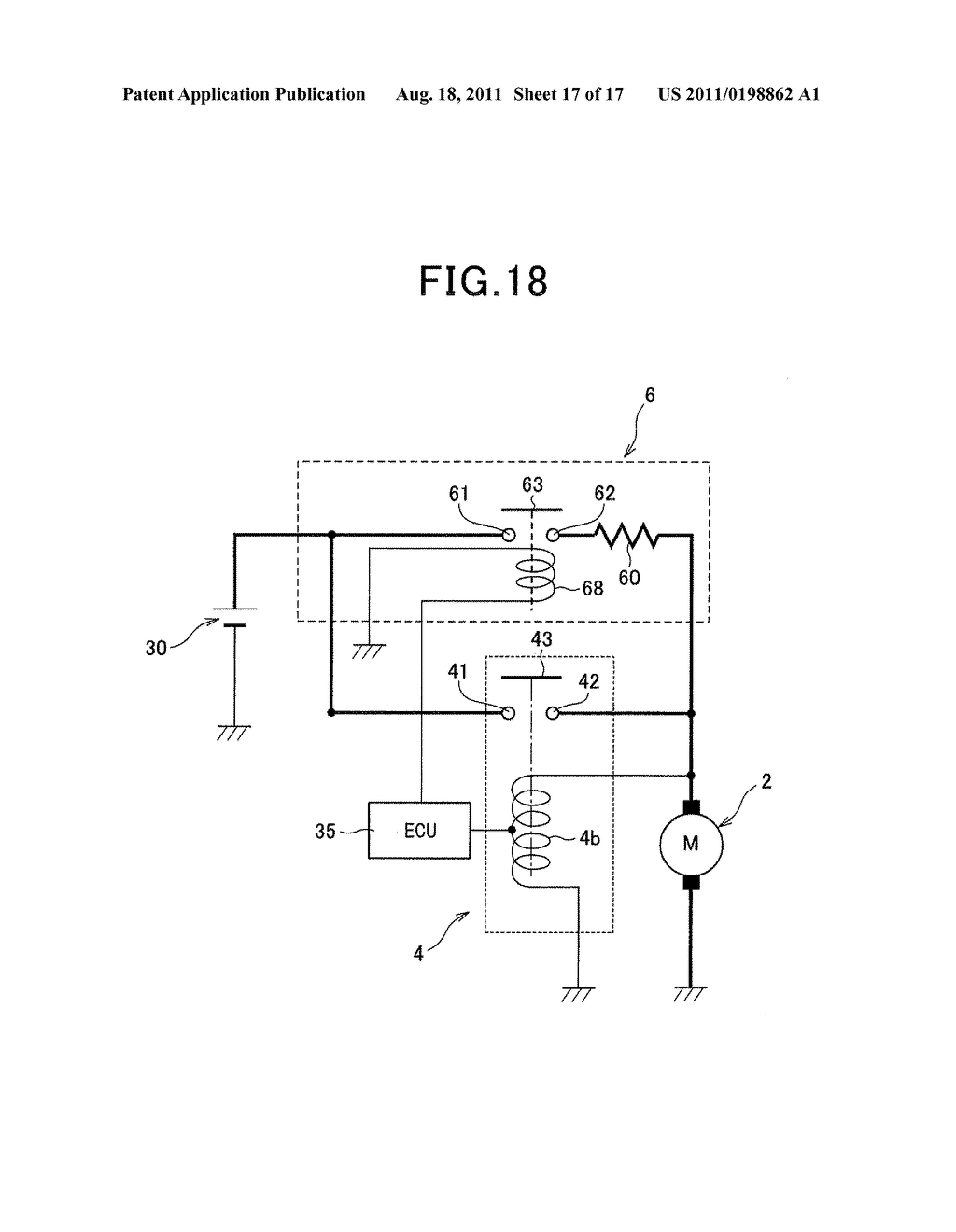 ENGINE STARTER WITH IMPROVED FIXING STRUCTURE OF AUXILIARY ELECTROMAGNETIC     SWITCH - diagram, schematic, and image 18