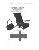 Portable beach chair cover diagram and image