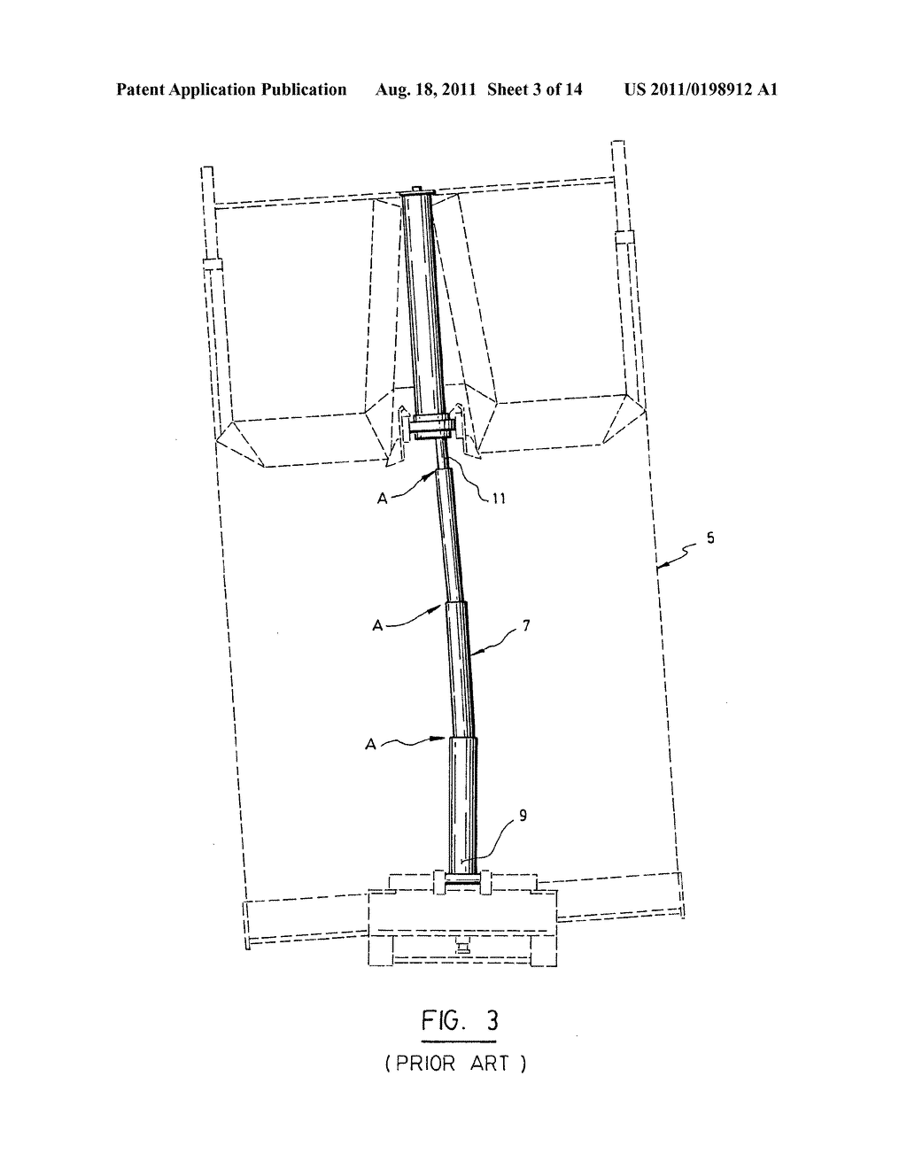 MOBILE BASE FOR REDUCING LATERAL PRESSURE OF THE BODY LIFT CYLINDER OF A     DUMP BODY - diagram, schematic, and image 04