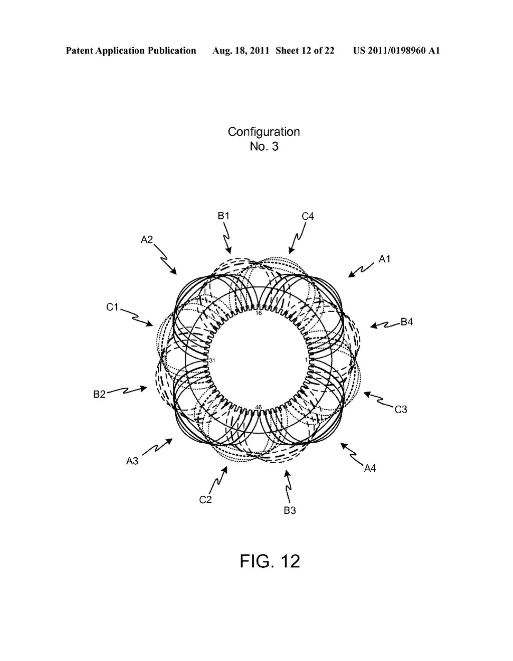 Dual Layer Winding Pattern and Methods of Manufacturing Same - diagram, schematic, and image 13