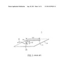 THREE-BAND ANTENNA DEVICE WITH RESONANCE GENERATION AND PORTABLE     ELECTRONIC DEVICE HAVING THE SAME diagram and image