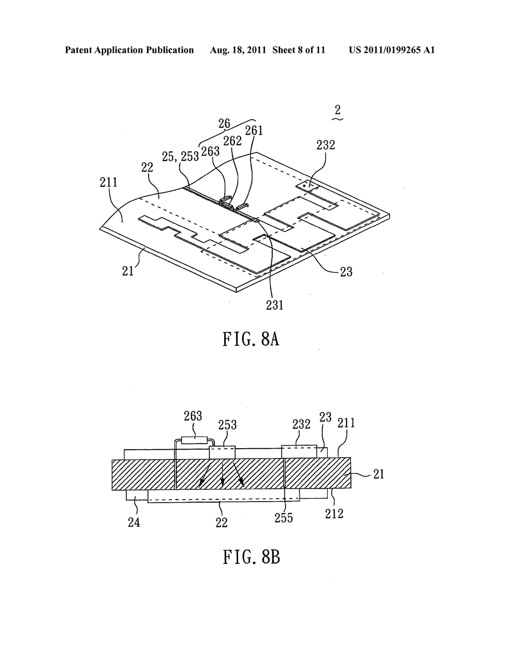 THREE-BAND ANTENNA DEVICE WITH RESONANCE GENERATION AND PORTABLE     ELECTRONIC DEVICE HAVING THE SAME - diagram, schematic, and image 09