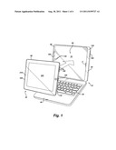 TABLET COMPUTER CASE AND ASSOCIATED METHODS diagram and image