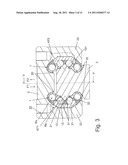 CIRCUMFERENTIAL GUIDE FOR ROLLING BODIES, AND LINEAR GUIDE UNIT EQUIPPED     THEREWITH diagram and image