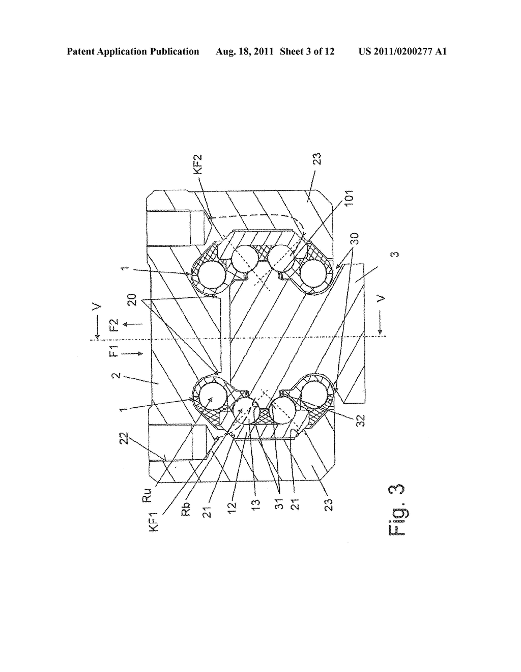 CIRCUMFERENTIAL GUIDE FOR ROLLING BODIES, AND LINEAR GUIDE UNIT EQUIPPED     THEREWITH - diagram, schematic, and image 04