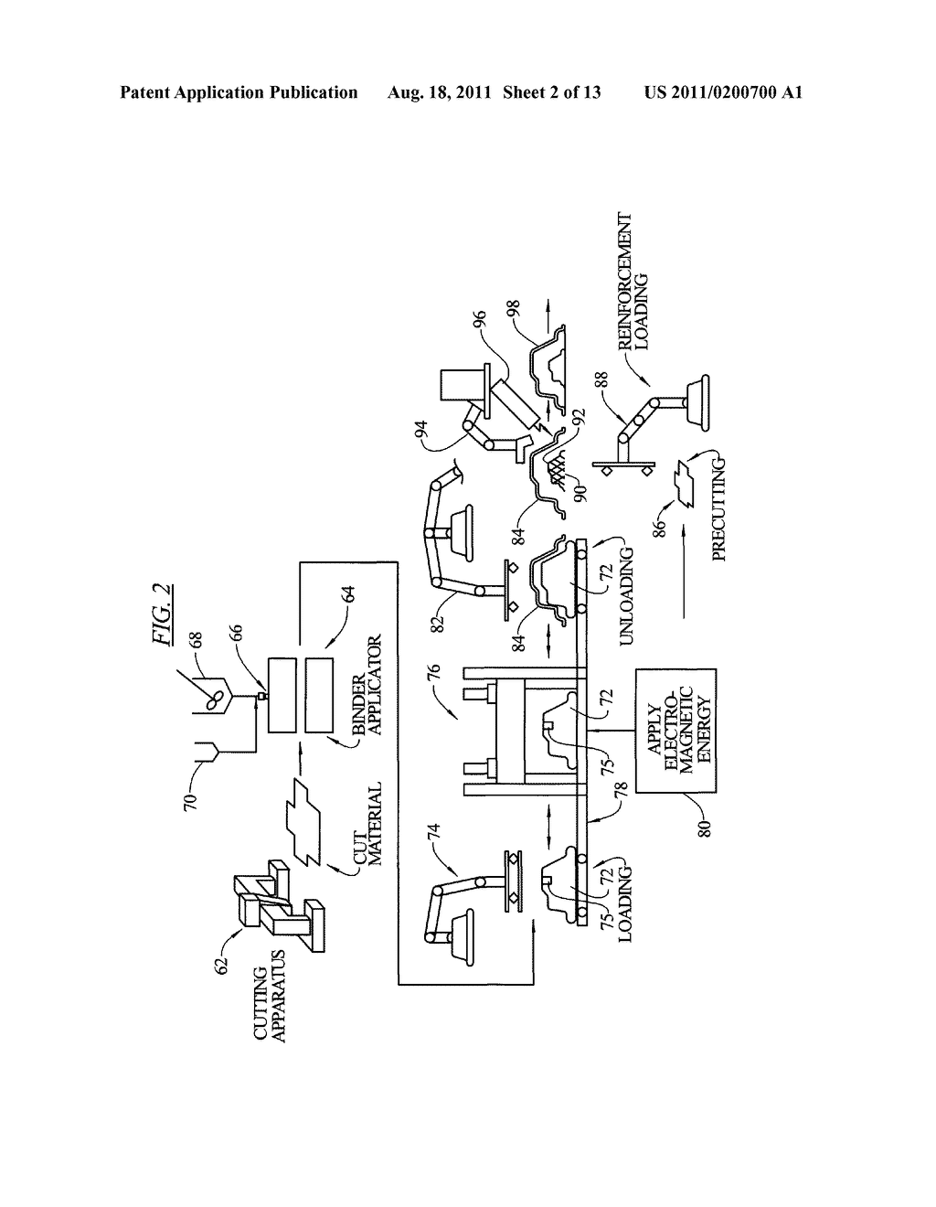 APPARATUS FOR MAKING THREE-DIMENSIONAL PREFORMS USING ELECTROLUMINESCENT     DEVICES ON A MOLD SURFACE - diagram, schematic, and image 03