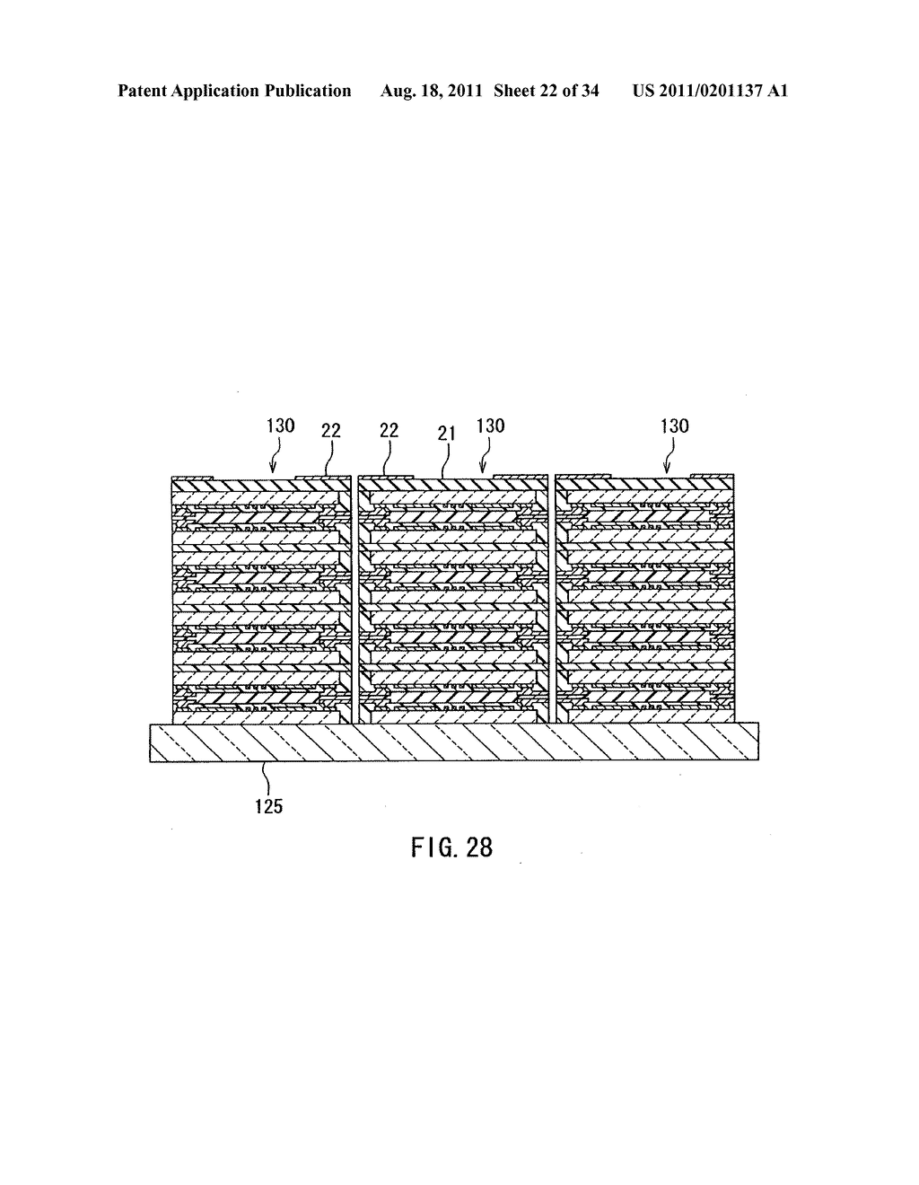 Method of manufacturing layered chip package - diagram, schematic, and image 23