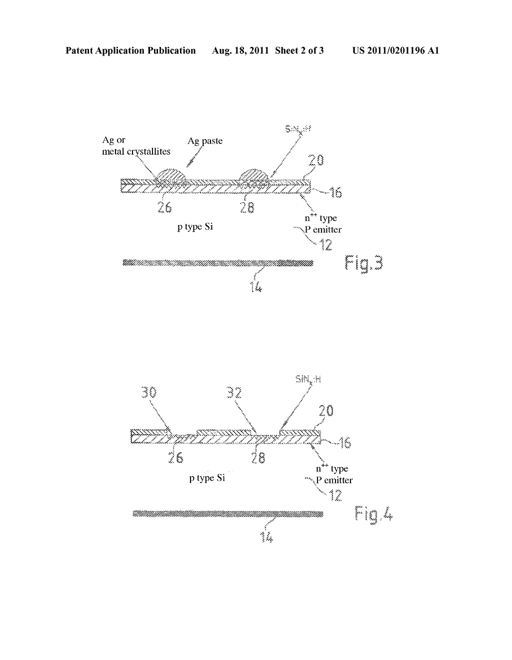 METHOD FOR PRODUCING A METAL CONTACT ON A SEMICONDUCTOR SUBSTRATE PROVIDED     WITH A COATING - diagram, schematic, and image 03