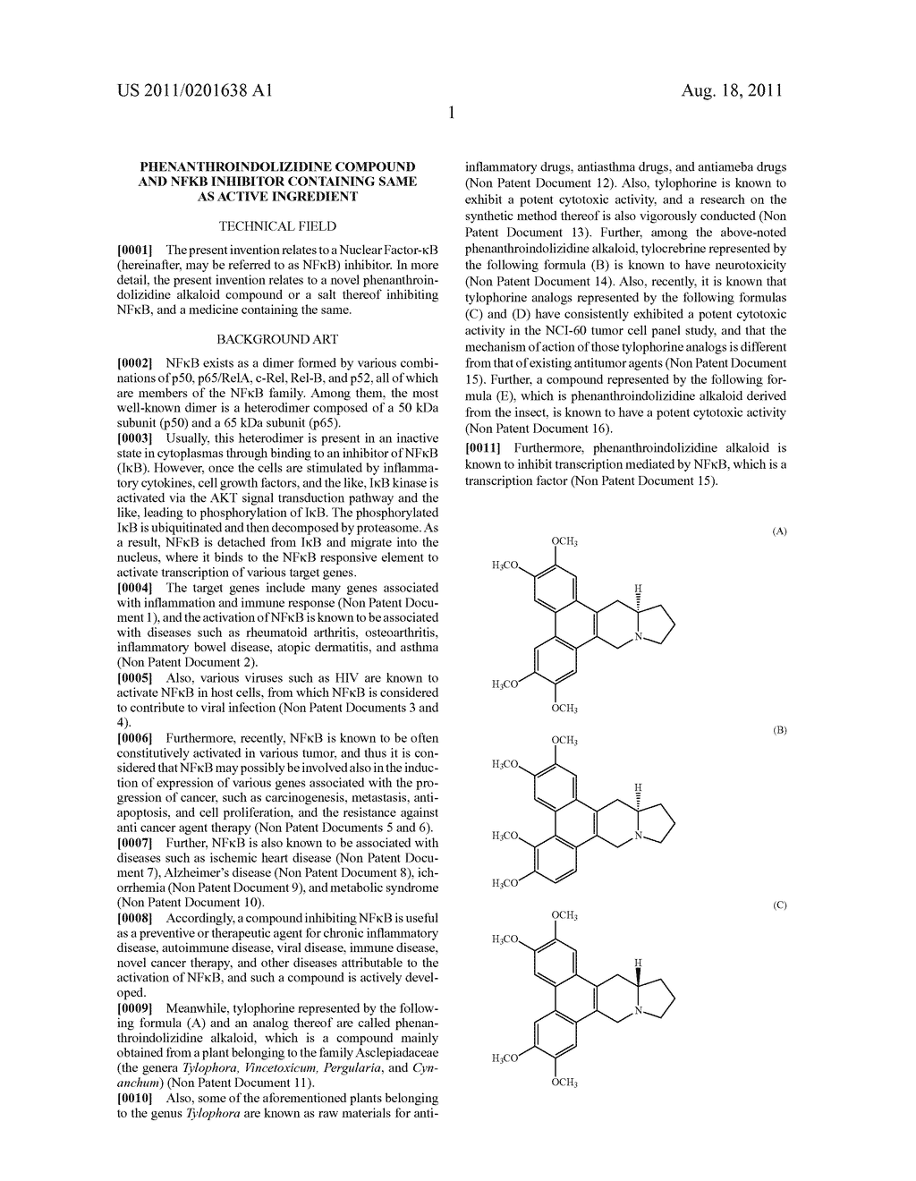 PHENANTHROINDOLIZIDINE COMPOUND AND NFkB INHIBITOR CONTAINING SAME AS     ACTIVE INGREDIENT - diagram, schematic, and image 04