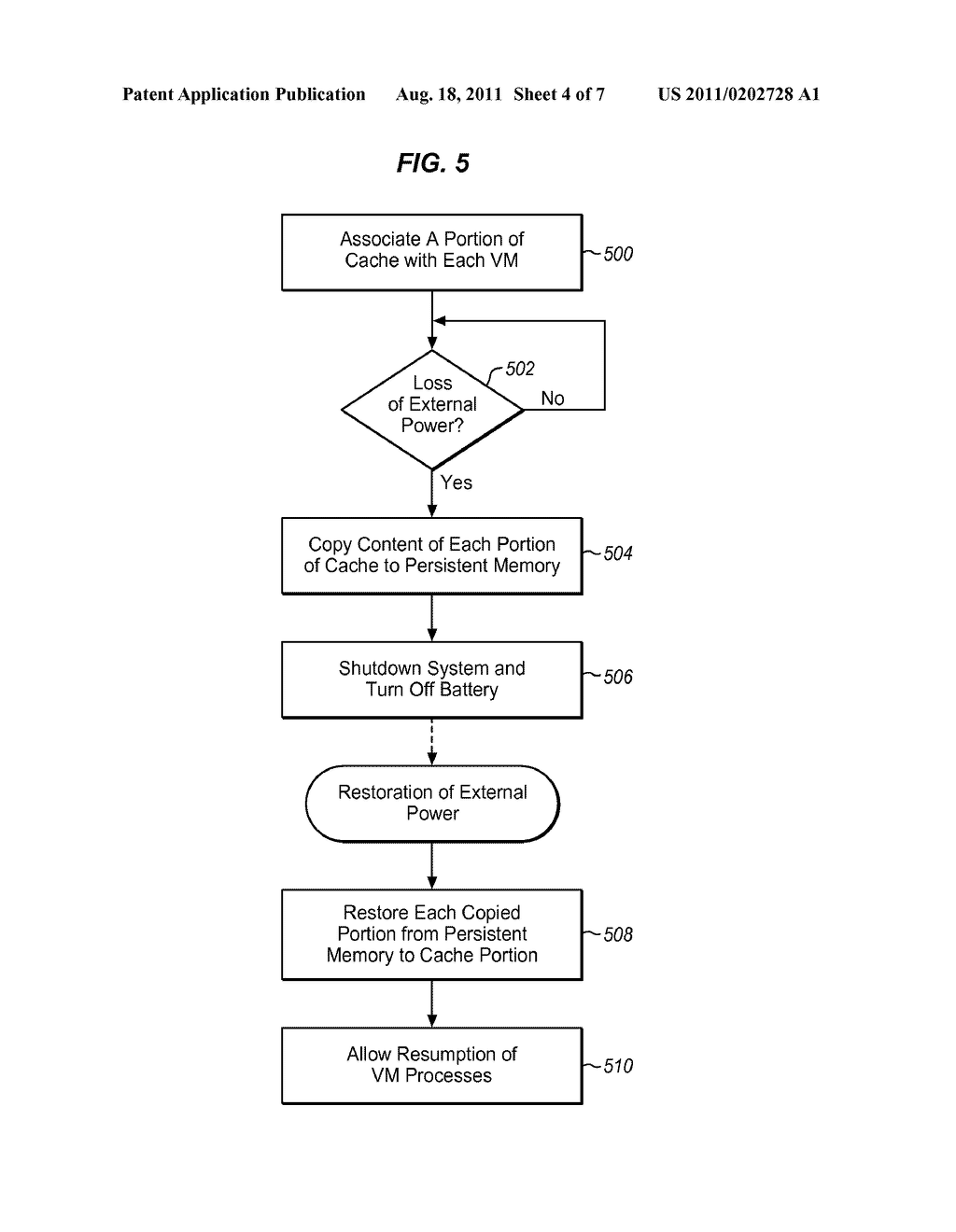 METHODS AND APPARATUS FOR MANAGING CACHE PERSISTENCE IN A STORAGE SYSTEM     USING MULTIPLE VIRTUAL MACHINES - diagram, schematic, and image 05