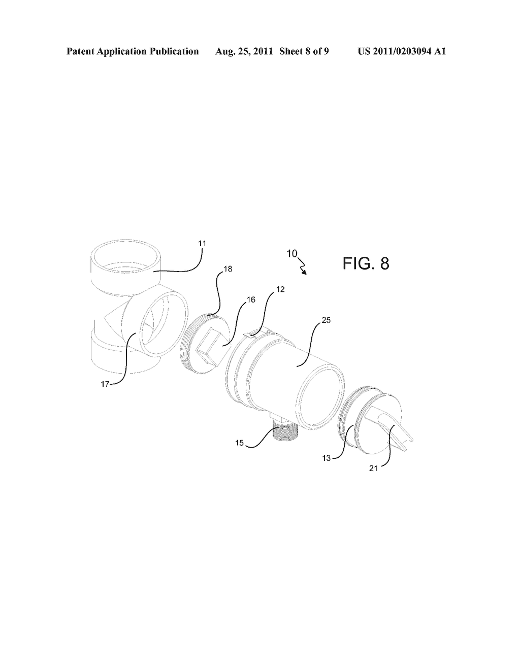 DEVICE FOR REMOVING A SEWAGE LINE CAP - diagram, schematic, and image 09