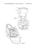 SHOE LACE FLAP WITH GOLFING ACCESSORY  HOLDERS diagram and image