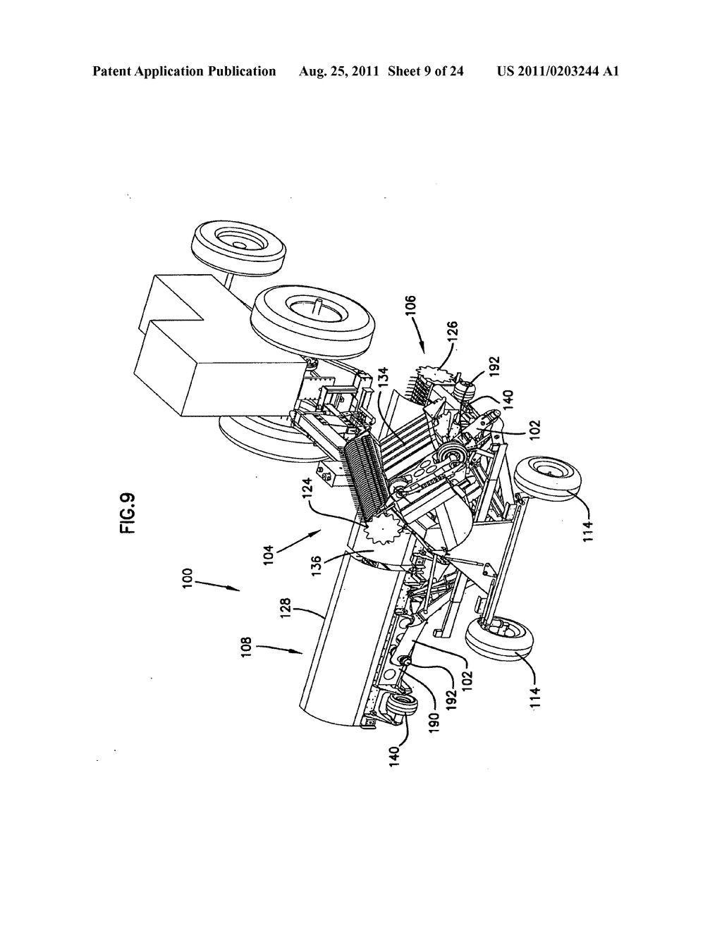 Windrow merging apparatus - diagram, schematic, and image 10