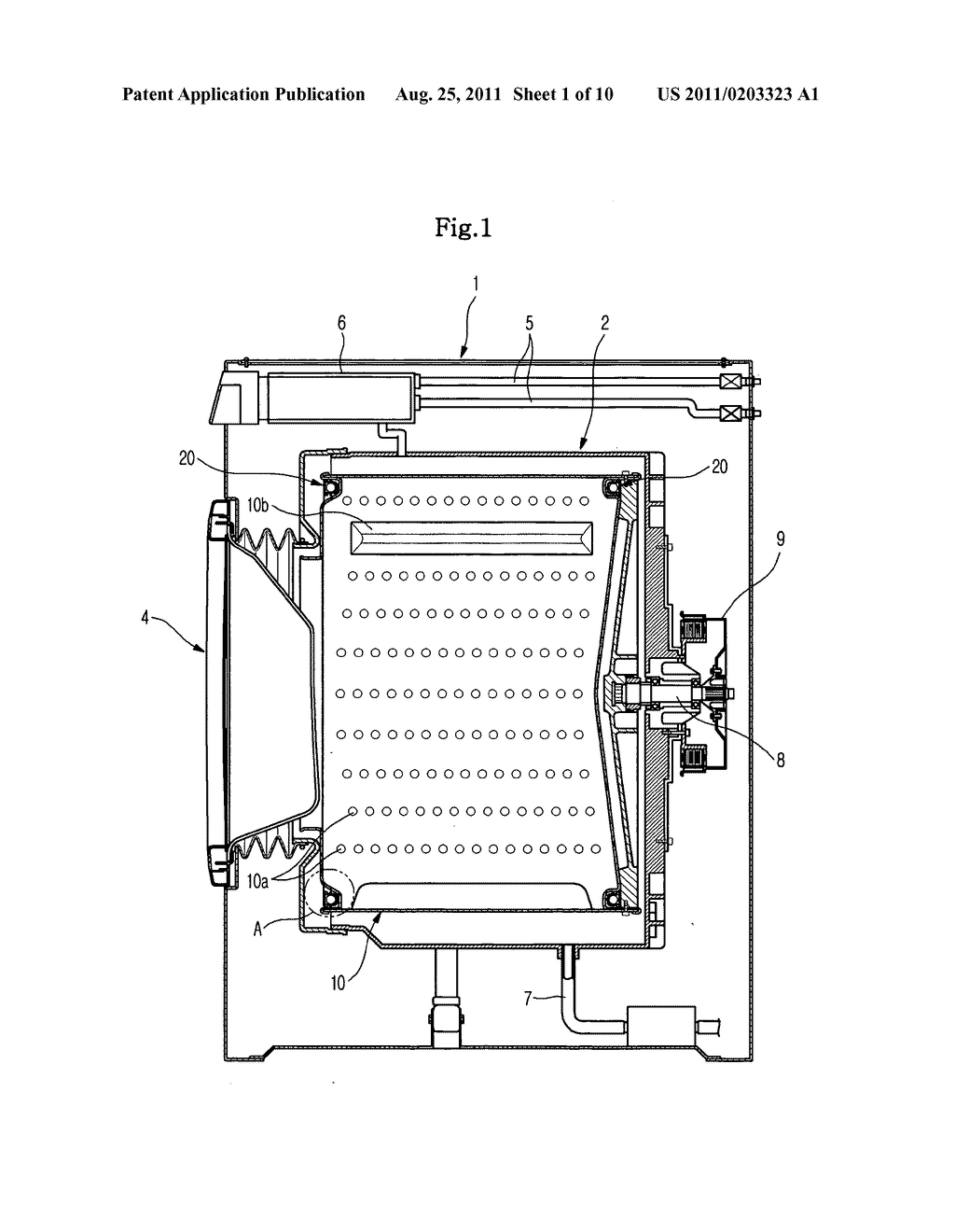 Washing machine having balancer - diagram, schematic, and image 02