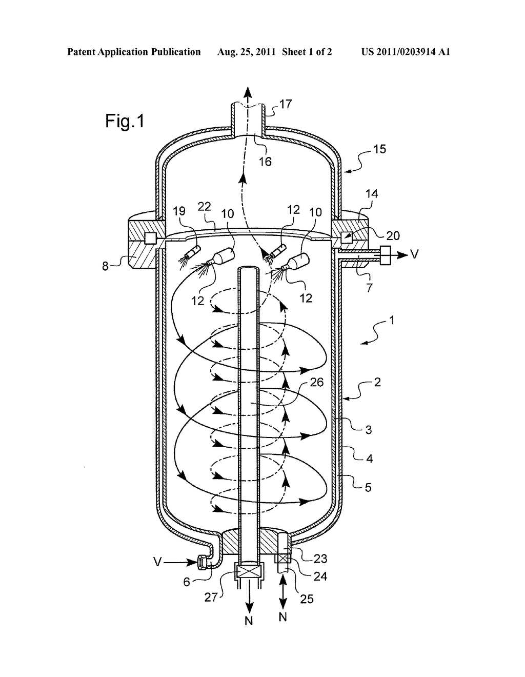 DEVICE FOR EVAPORATING A TREATMENT LIQUID - diagram, schematic, and image 02