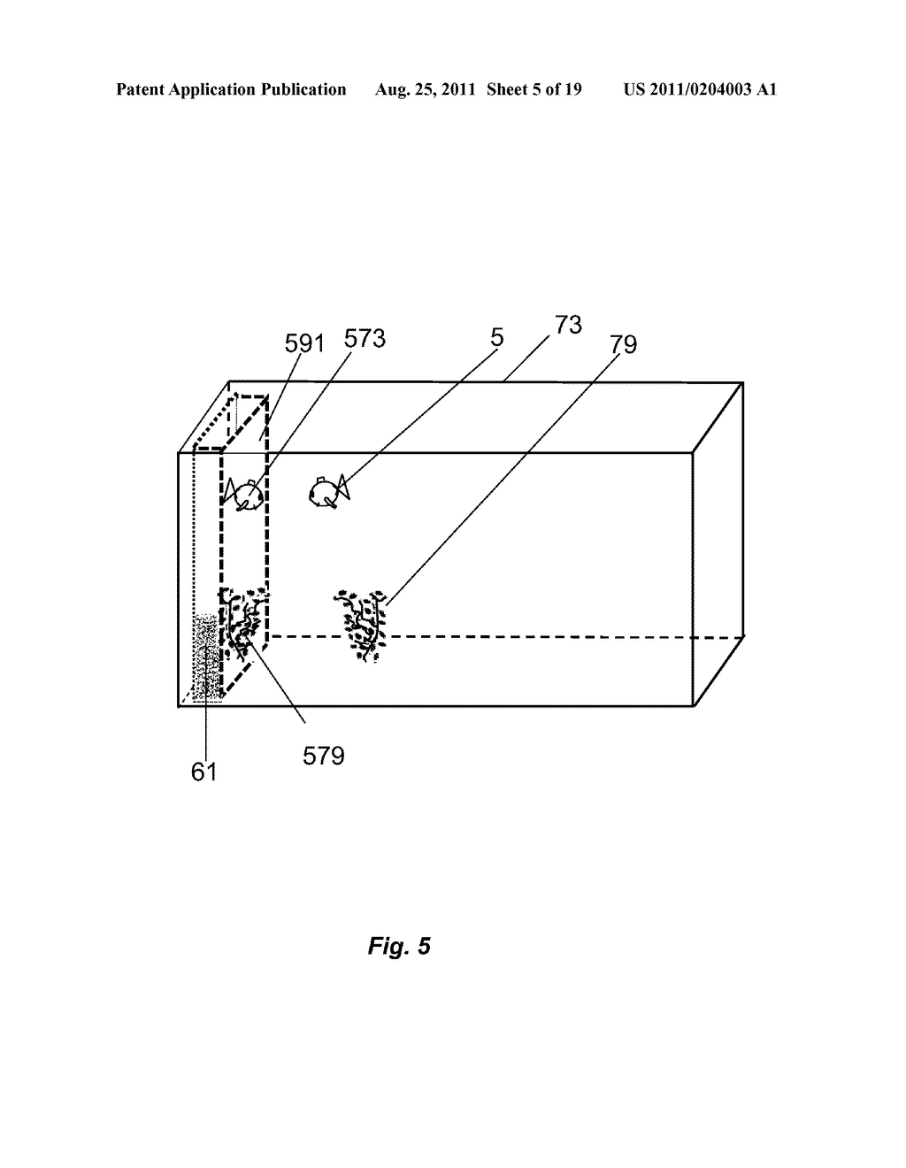 METHOD FOR CLEANING A WATER ENVIRONMENT OF SLUDGE AND A DEVICE FOR     CLEANING A WATER ENVIRONMENT OF SLUDGE, IN PARTICULAR AN AQUARIUM,     MINIATURE DECORATIVE POND, OR OCEANARIUM - diagram, schematic, and image 06