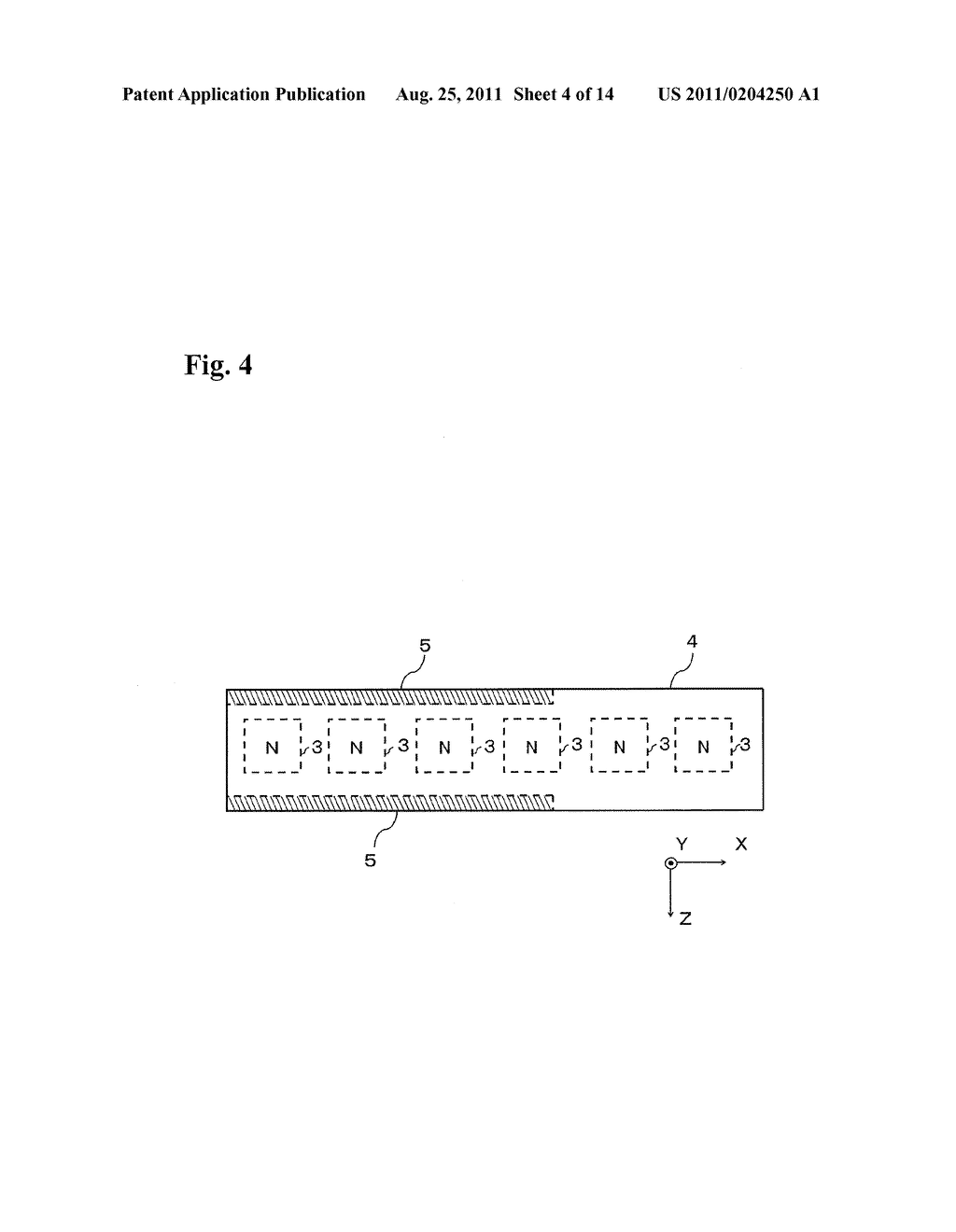 MAGNET FOR ION BEAM IRRADIATION APPARATUS EQUIPPED WITH PROTECTIVE MEMBER     THAT COVERS PLURALITY OF MAGNETIC FIELD CONCENTRATING MEMBERS - diagram, schematic, and image 05