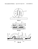 Solid State Light Sheet Having Wide Support Substrate and Narrow Strips     Enclosing LED Dies In Series diagram and image