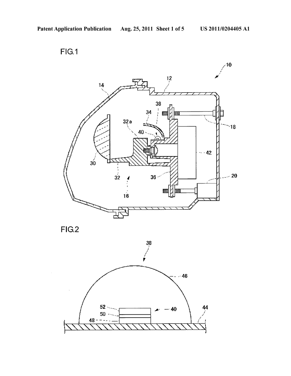 LIGHT EMITTING MODULE, METHOD OF MANUFACTURING THE LIGHT EMITTING MODULE,     AND LAMP UNIT - diagram, schematic, and image 02