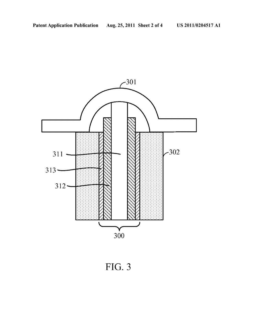 Semiconductor Device with Vias Having More Than One Material - diagram, schematic, and image 03