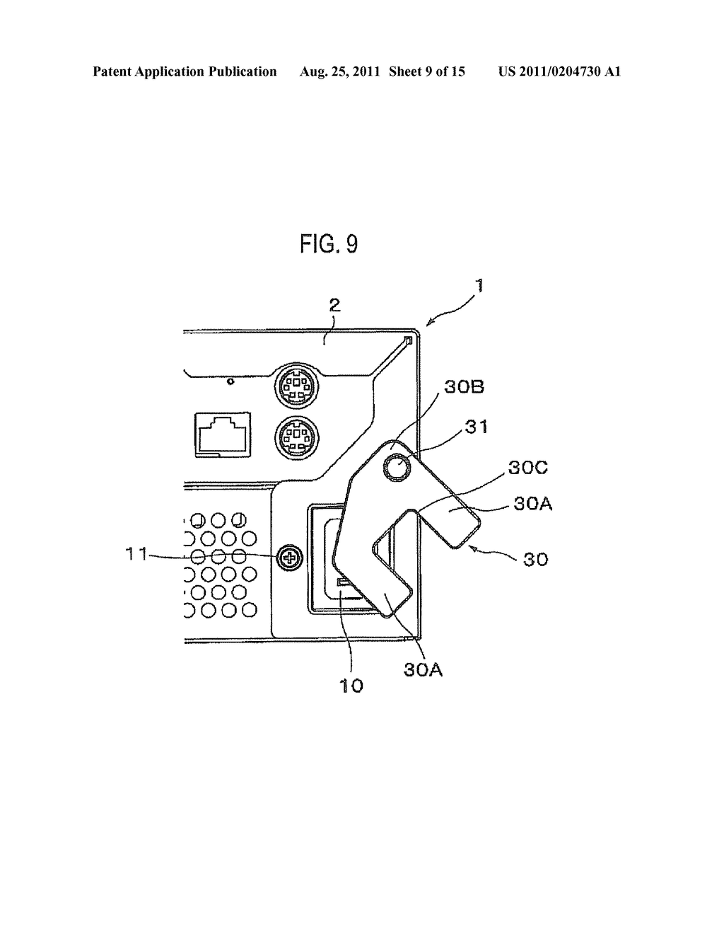 INFORMATION PROCESSING TERMINAL AND METHOD FOR PREVENTING AN ELECTRIC     SHOCK FROM THE INFORMATION PROCESSING TERMINAL - diagram, schematic, and image 10