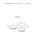 TRANSMISSION LINE, IMPEDANCE TRANSFORMER, INTEGRATED CIRCUIT MOUNTED     DEVICE, AND COMMUNICATION DEVICE MODULE diagram and image