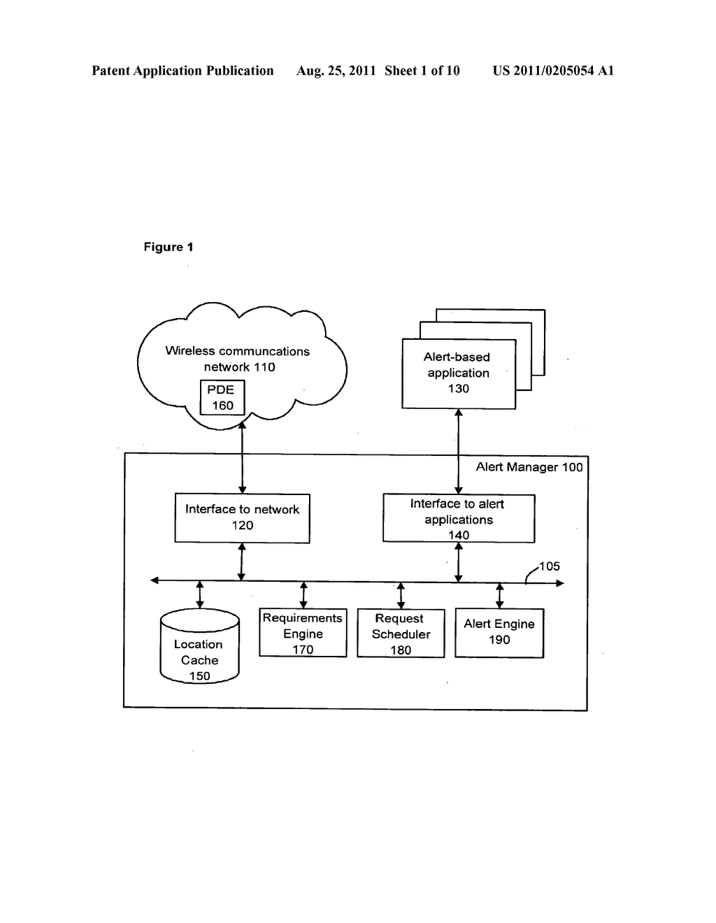 SYSTEM FOR PROVIDING ALERT-BASED SERVICES TO MOBILE STATIONS IN A WIRELESS     COMMUNICATIONS NETWORK - diagram, schematic, and image 02