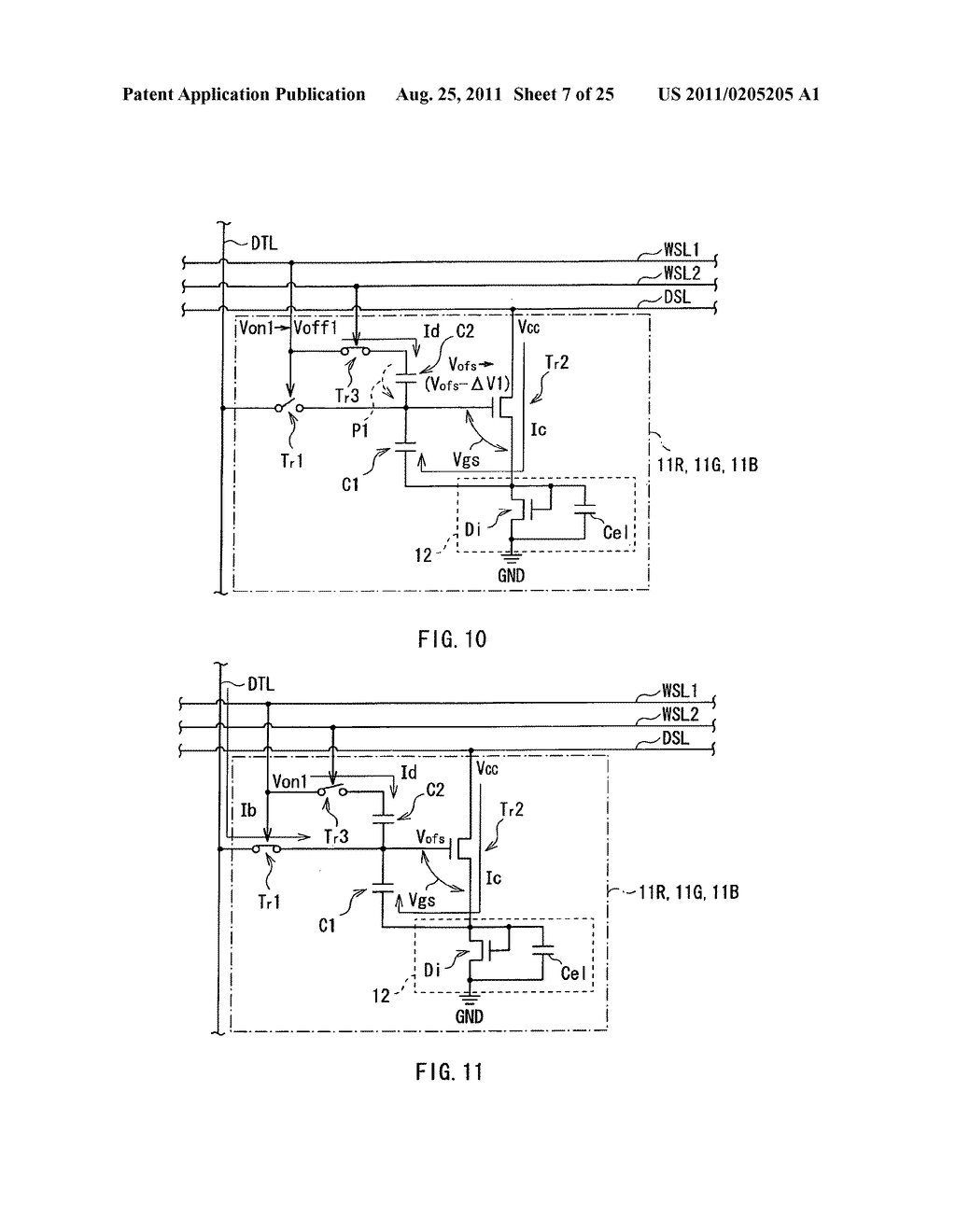 Pixel circuit, display device, method of driving the display device, and     electronic unit - diagram, schematic, and image 08