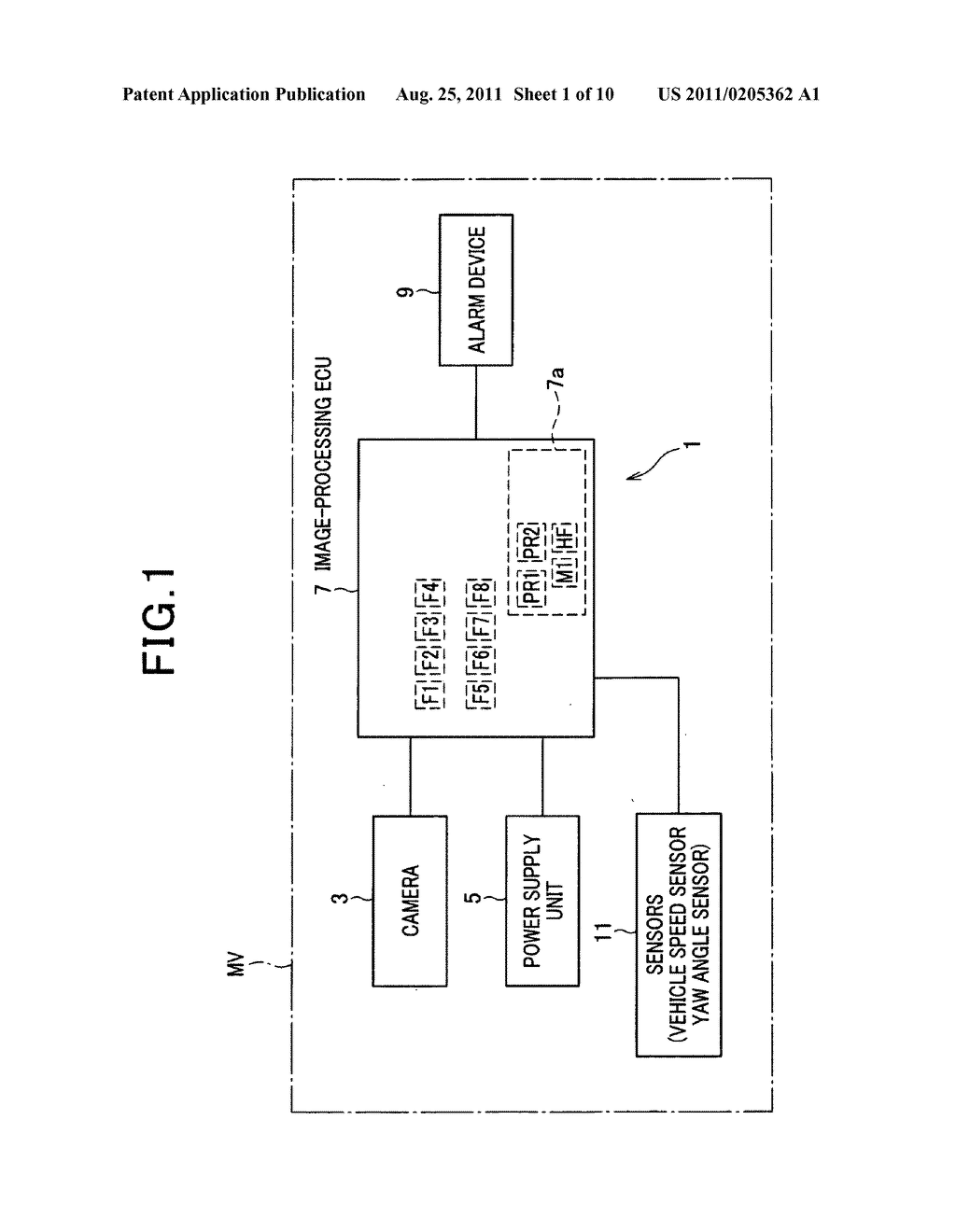 Lane-marker recognition system with improved recognition-performance - diagram, schematic, and image 02