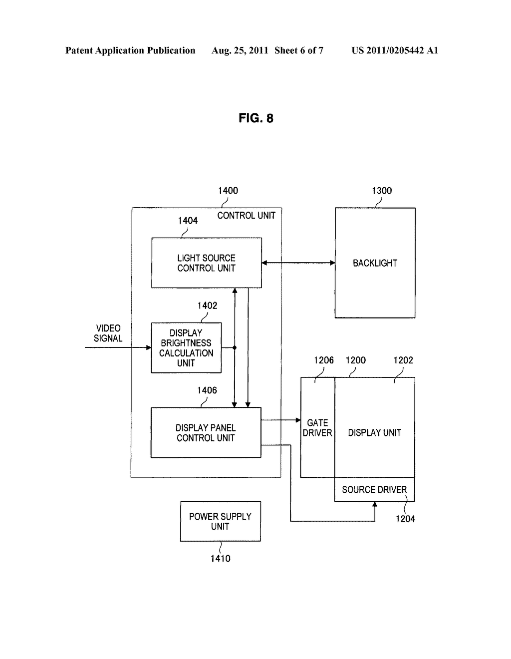 DISPLAY DEVICE, BRIGHTNESS ADJUSTMENT DEVICE, BACKLIGHT DEVICE, METHOD OF     ADJUSTING BRIGHTNESS, AND PROGRAM - diagram, schematic, and image 07